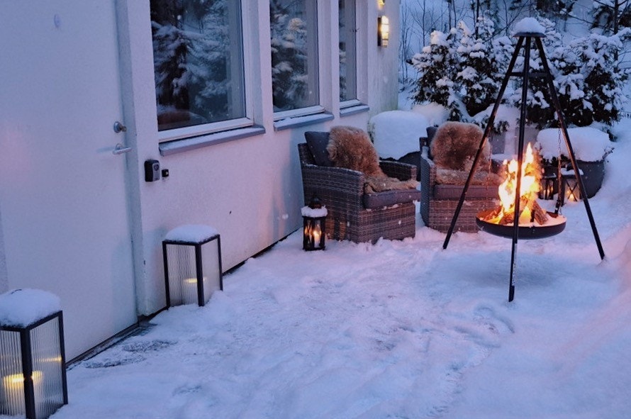 Hyggelig inngangsparti med egen dør til leiligheten Galleribilde