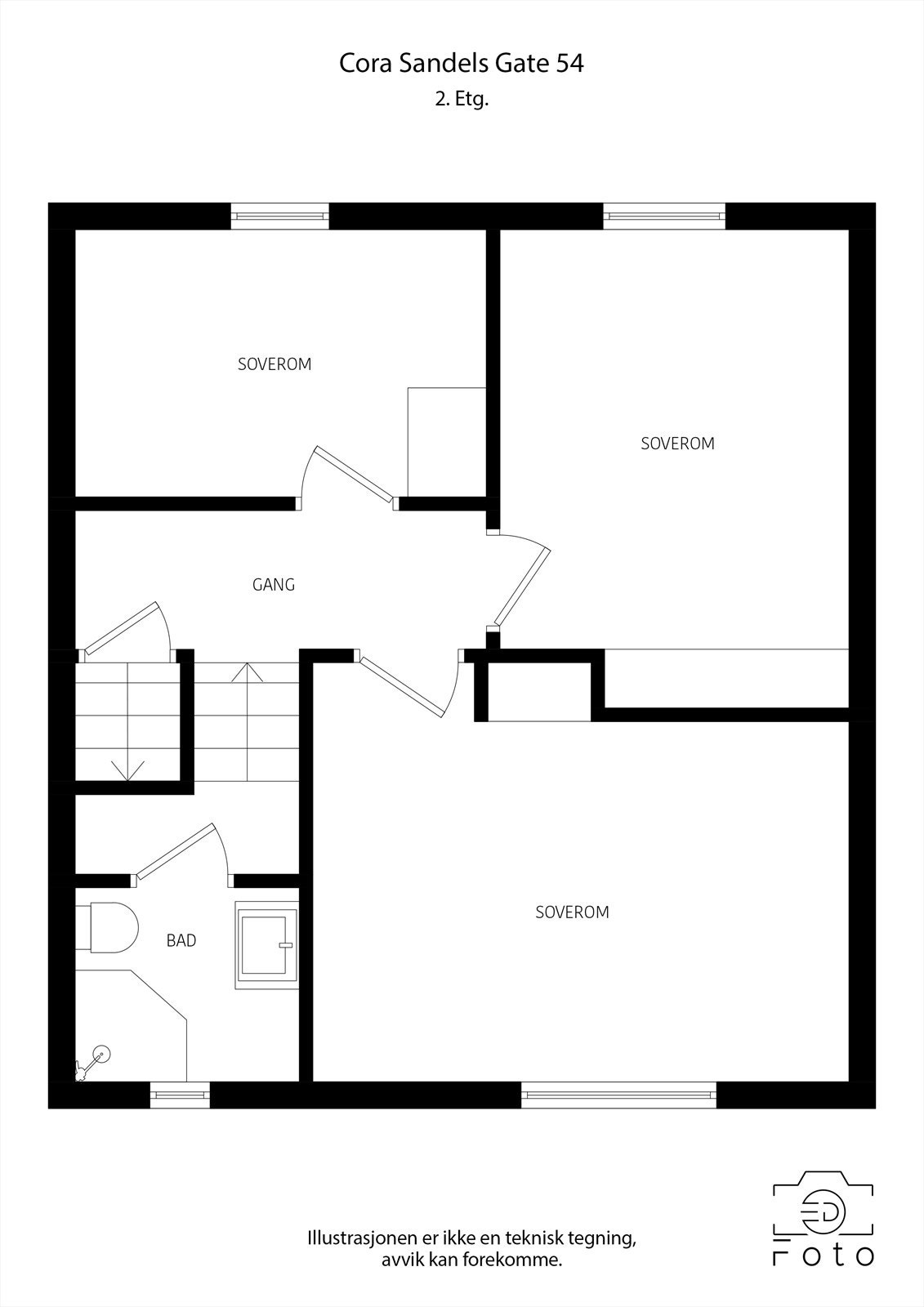 Plantegning 2. etasje Galleribilde