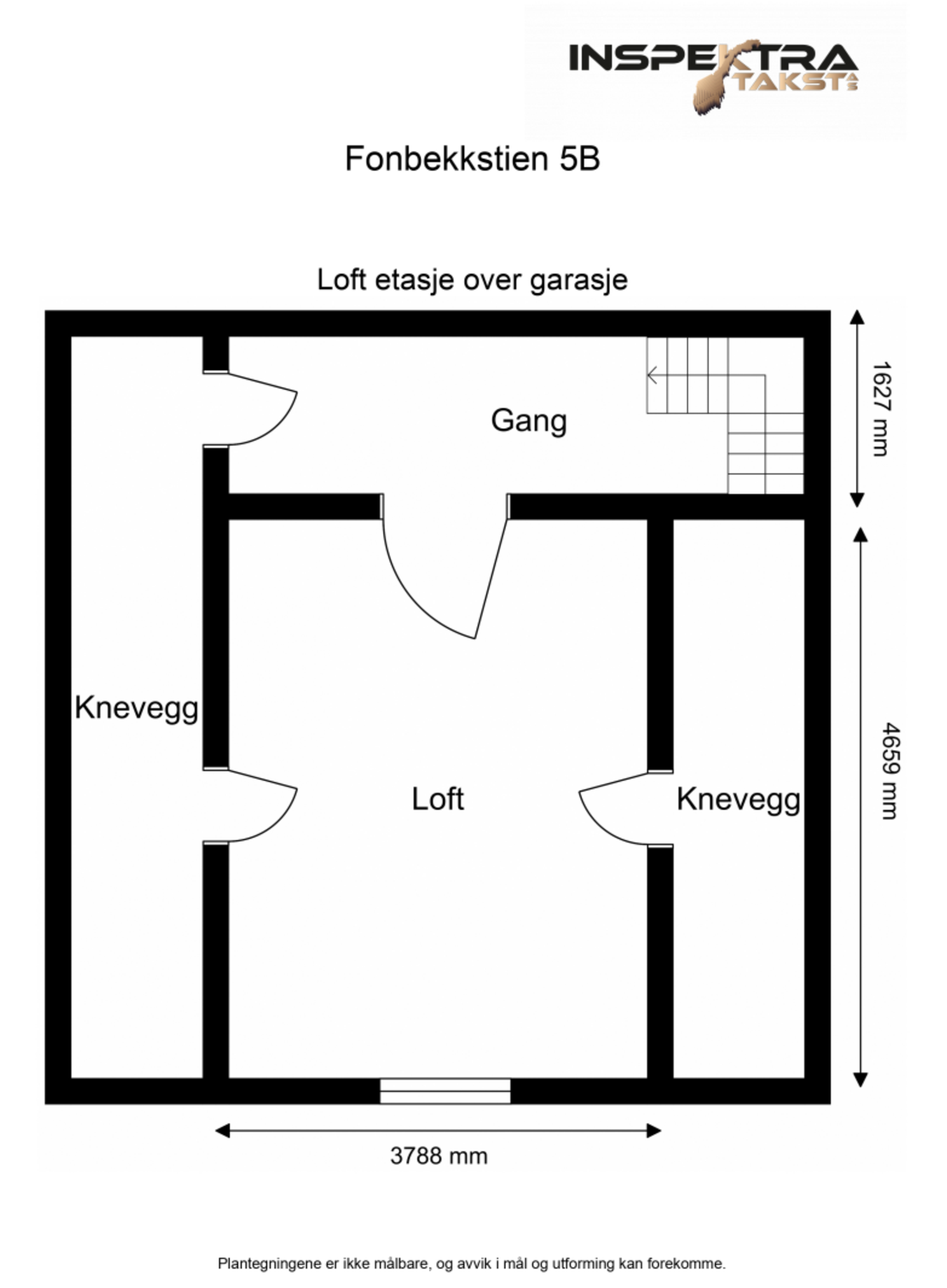 Plantegning loft over garasje Galleribilde