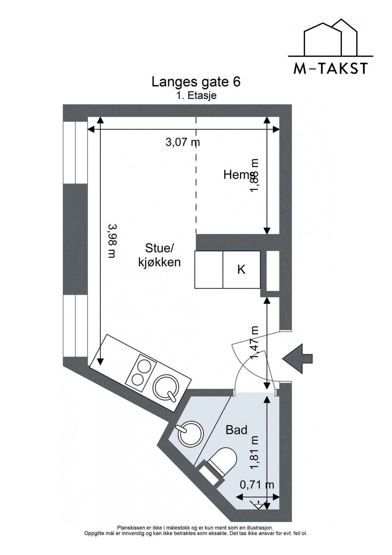 Arealeffektiv planløsning - Leiligheten vender i sin helhet ut mot flott skjermet bakgård Galleribilde