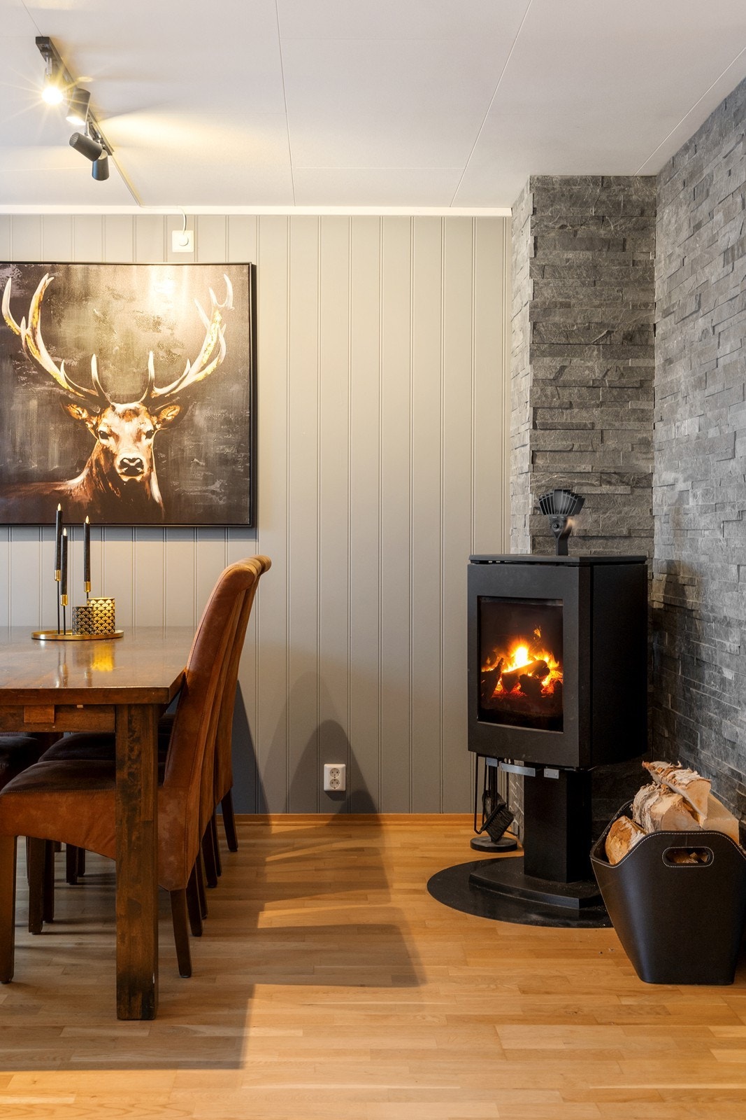 Peisovn i stuen. Galleribilde