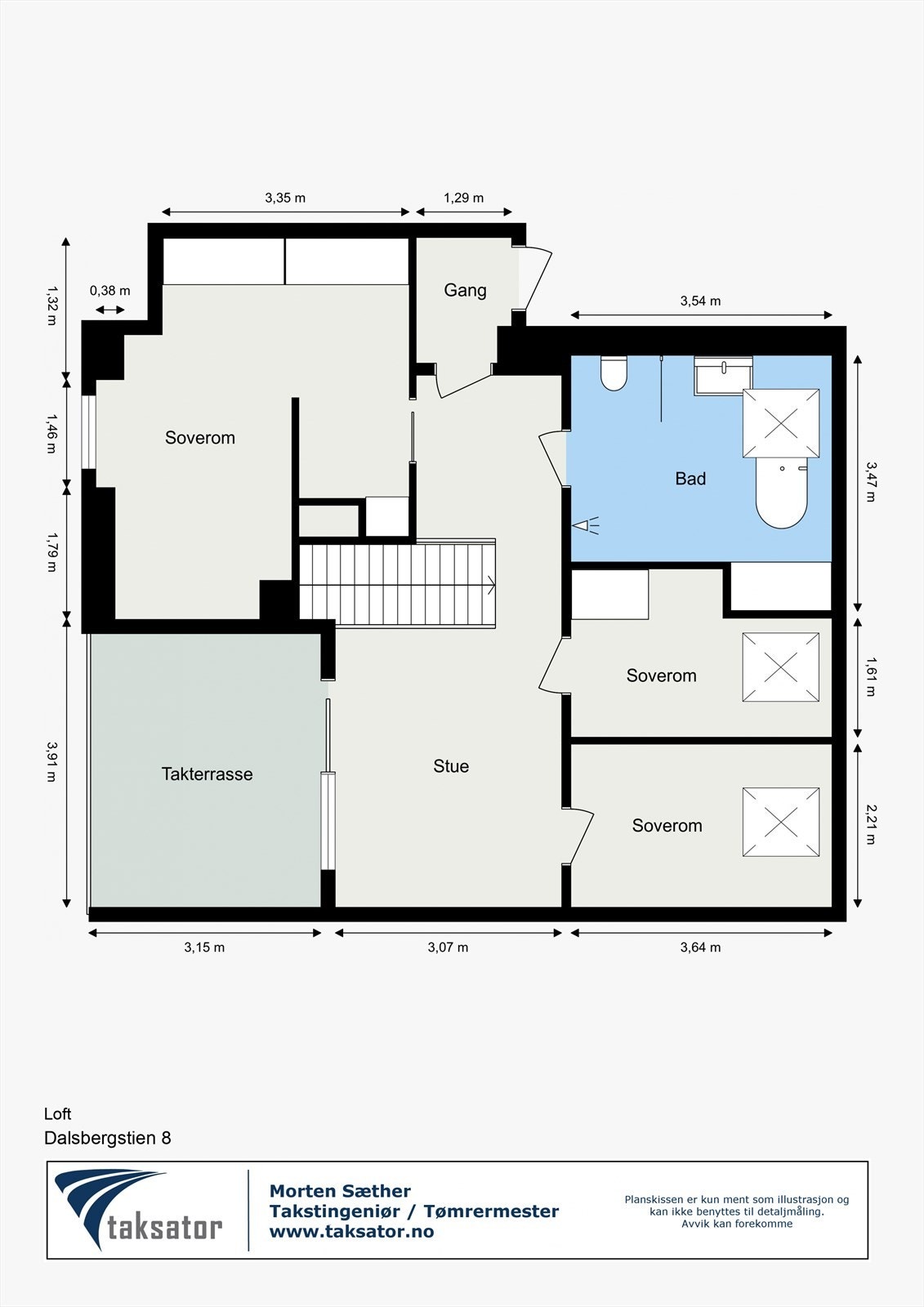 Plantegning 5. etasje Galleribilde