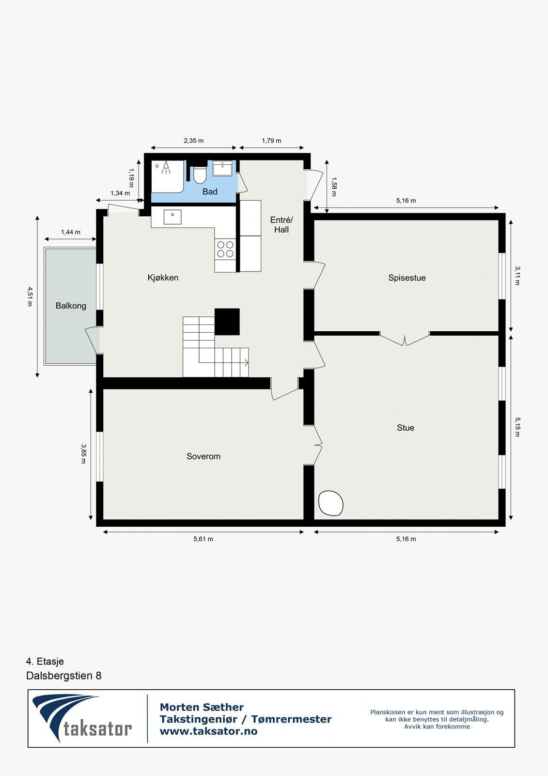 Plantegning 4. etasje Galleribilde