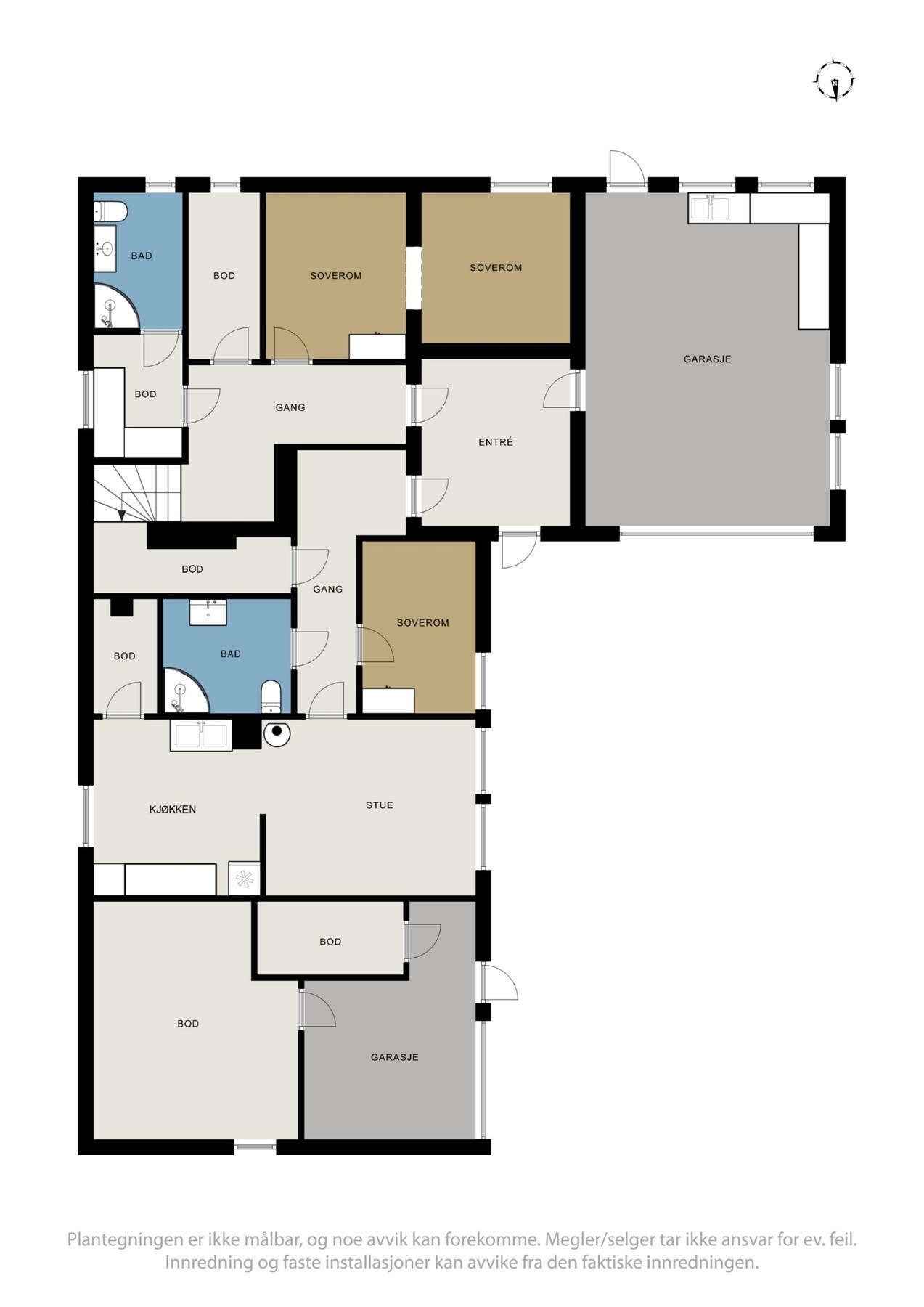 Planskisse underetasje. Galleribilde