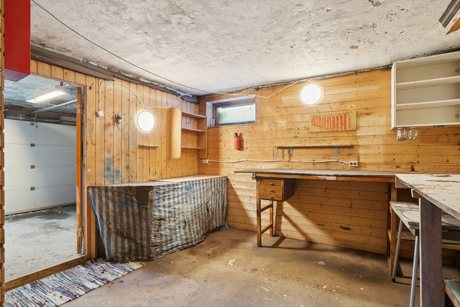 Her ser man verkstedet som befinner seg i den andre garasjen. Galleribilde