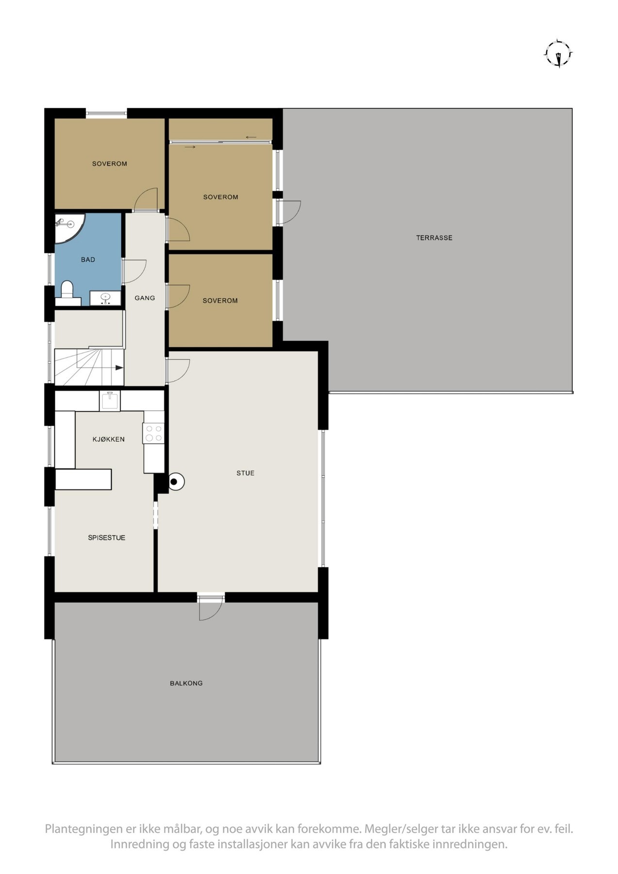 Planskisse hovedetasje. Galleribilde