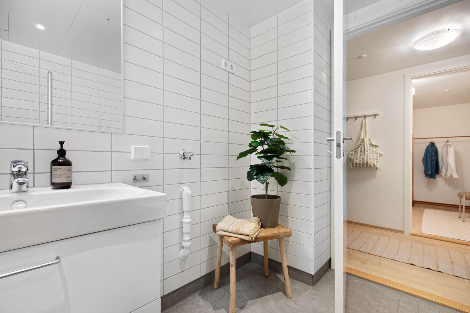 Det er opplegg for vaskesøyle. Galleribilde