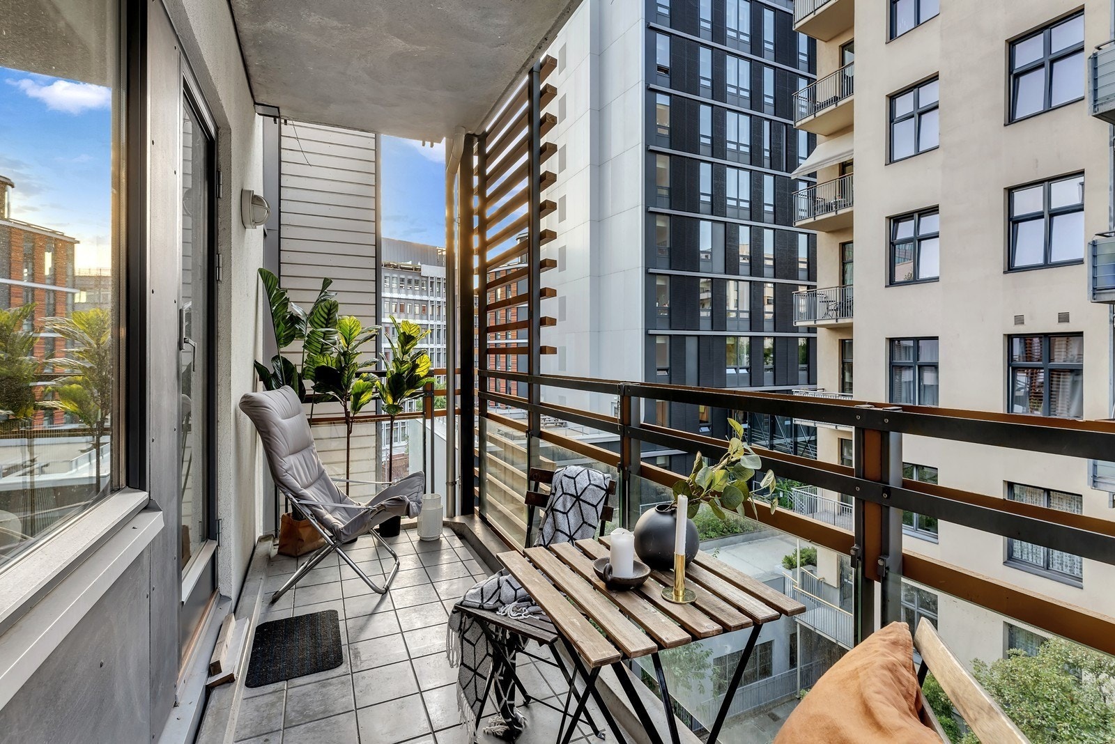 Romslig balkong på 8, 2 kvm Galleribilde