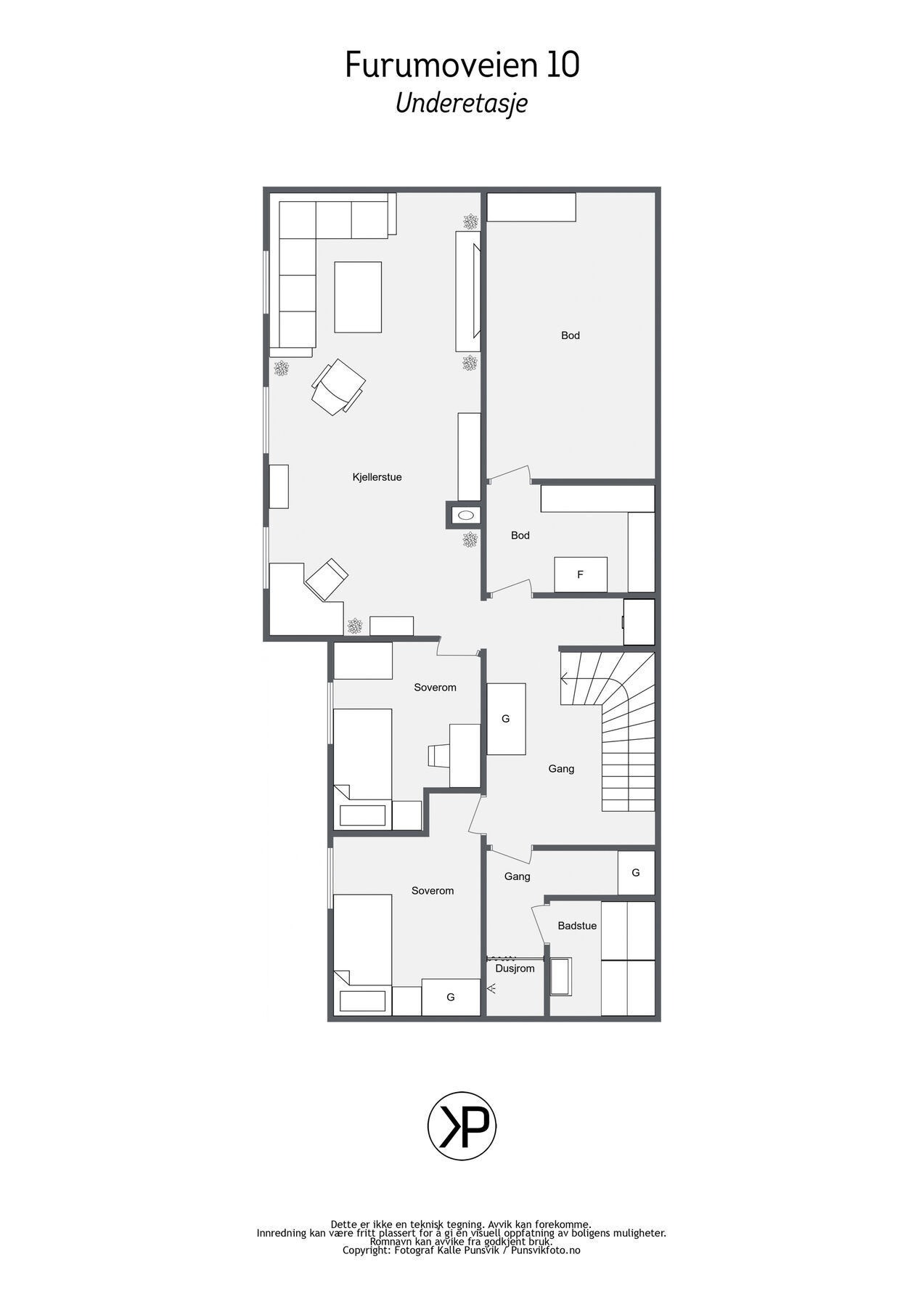 Plantegning kjeller Galleribilde