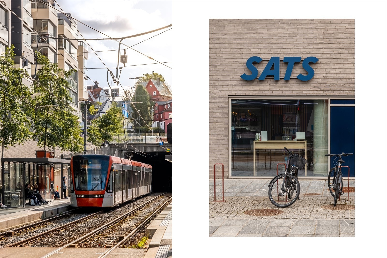 - Det er kun 4 minutters gange til Wergeland som har både bybanestopp og SATS- Galleribilde