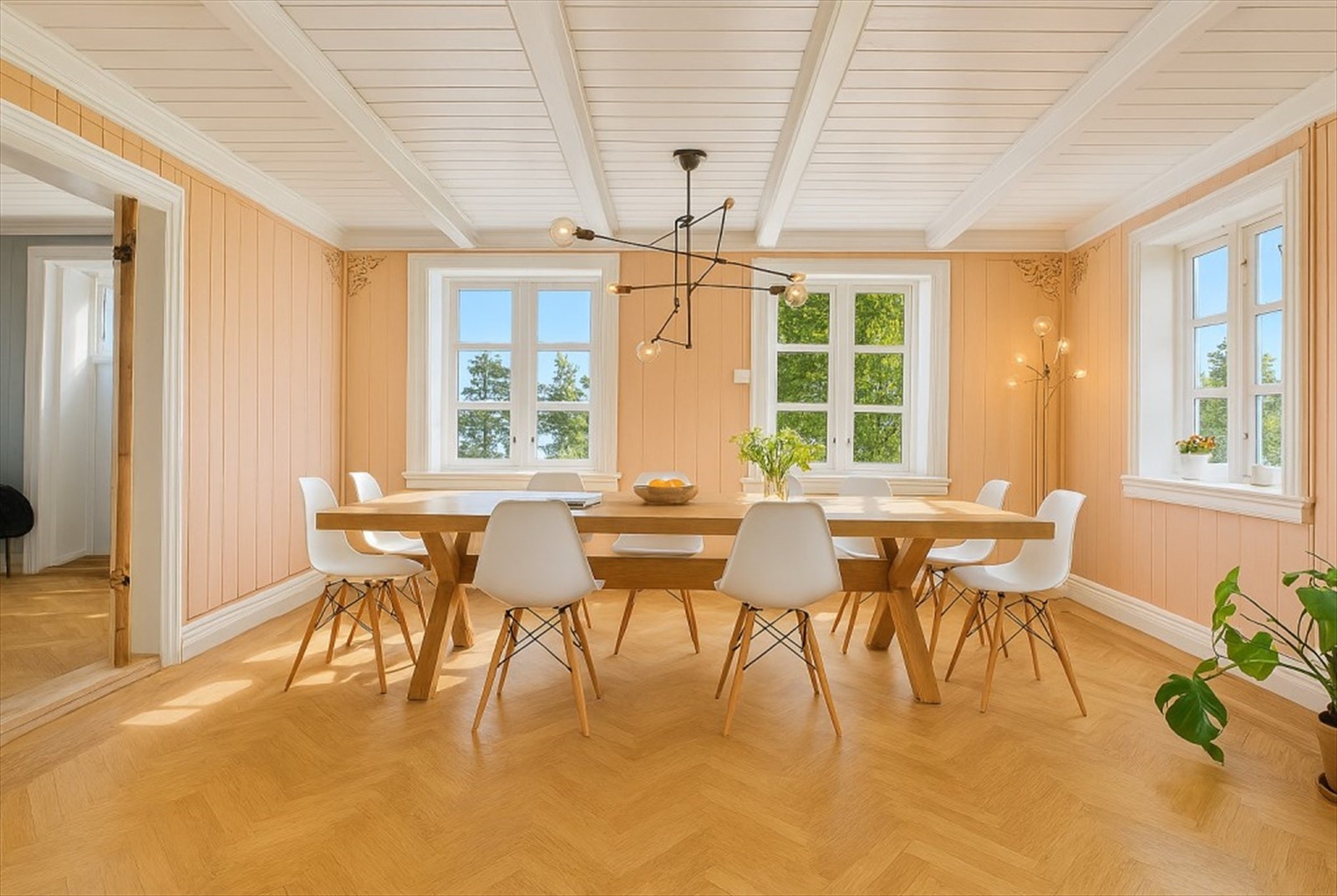 Kjøkken med alternativt tregulv. Galleribilde