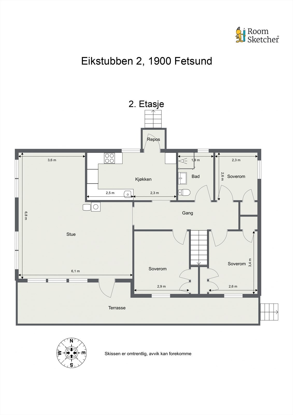 Planskisse 2. etg Galleribilde