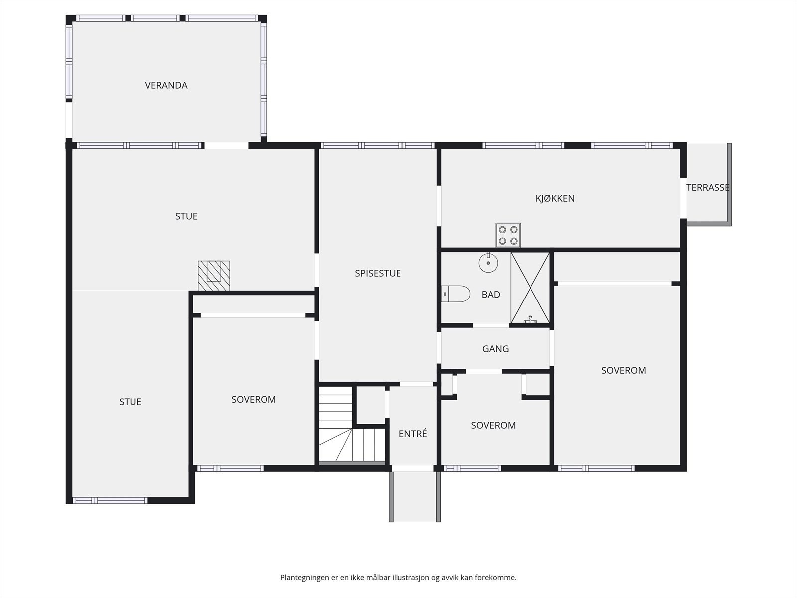 Plantegning 1. etasje. Galleribilde