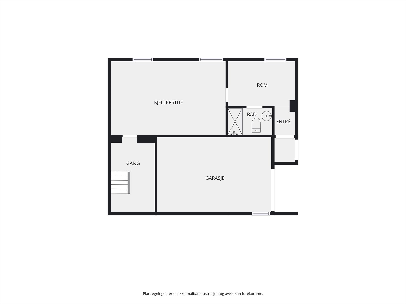 Plantegning kjeller. Galleribilde