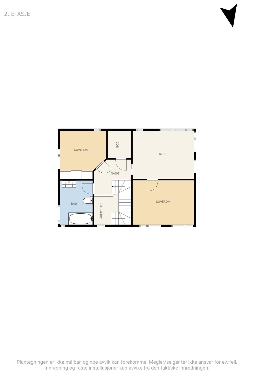 Plantegning 2. etasje. Galleribilde