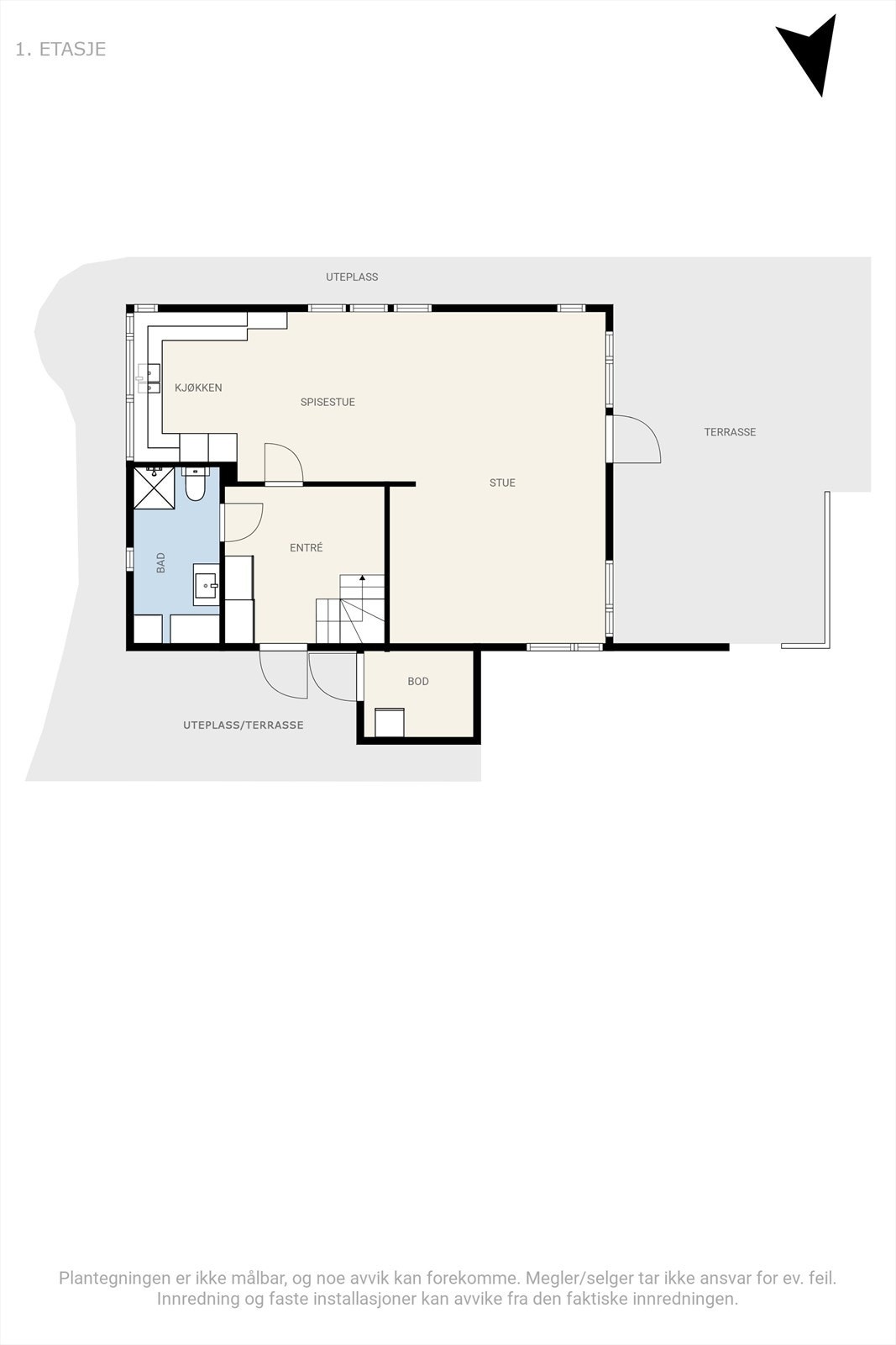 Plantegning 1. etasje. Galleribilde