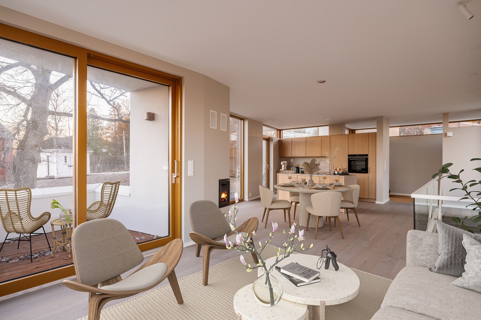 Fra stuen er det utgang til balkong Galleribilde