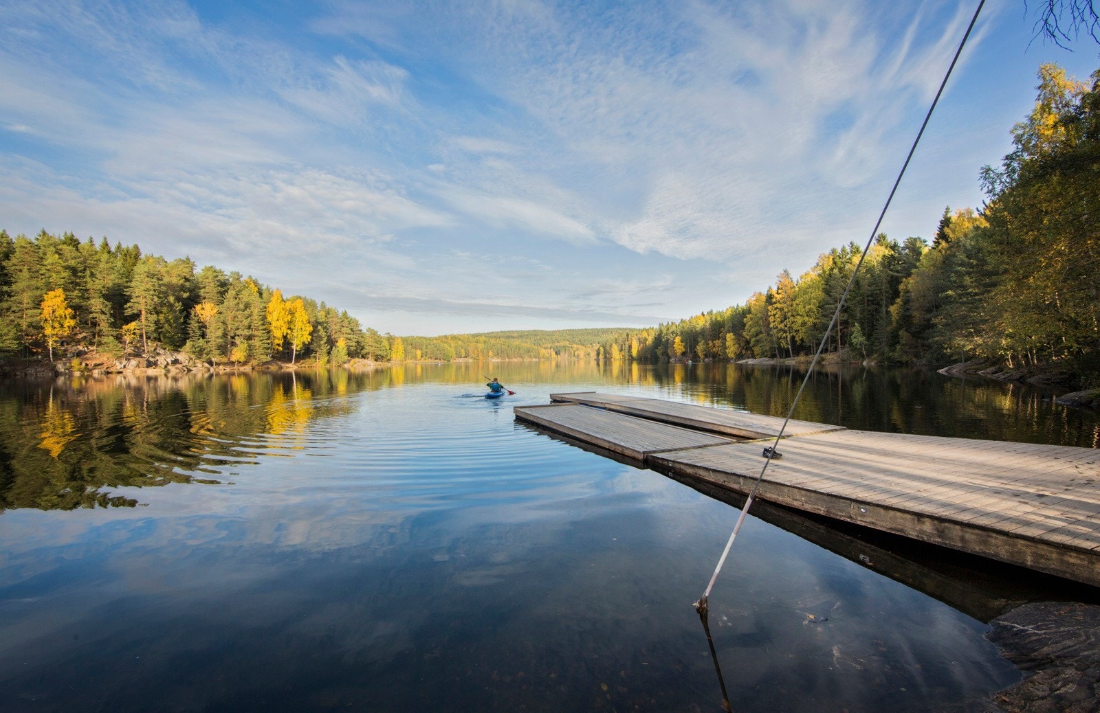 - Østmarka med sine utallig turmuligheter sommer som vinter, her representert av Nøklevann - Galleribilde
