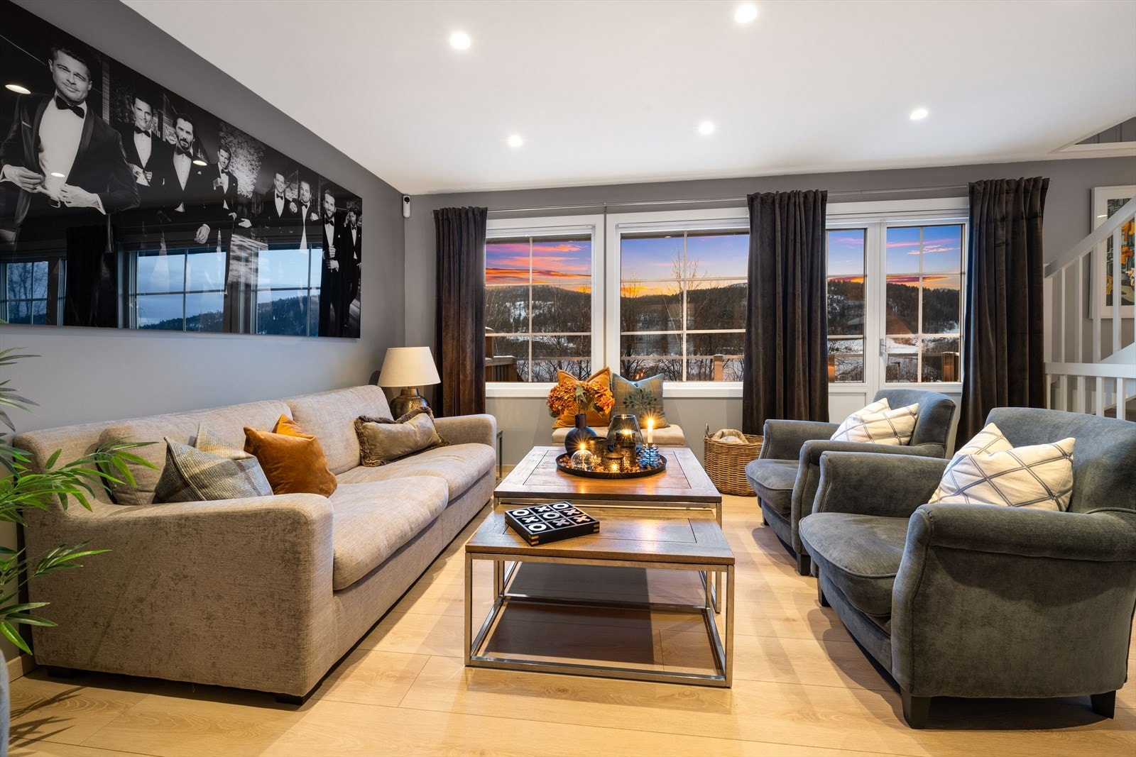 Stuen i kveldsstemning Galleribilde