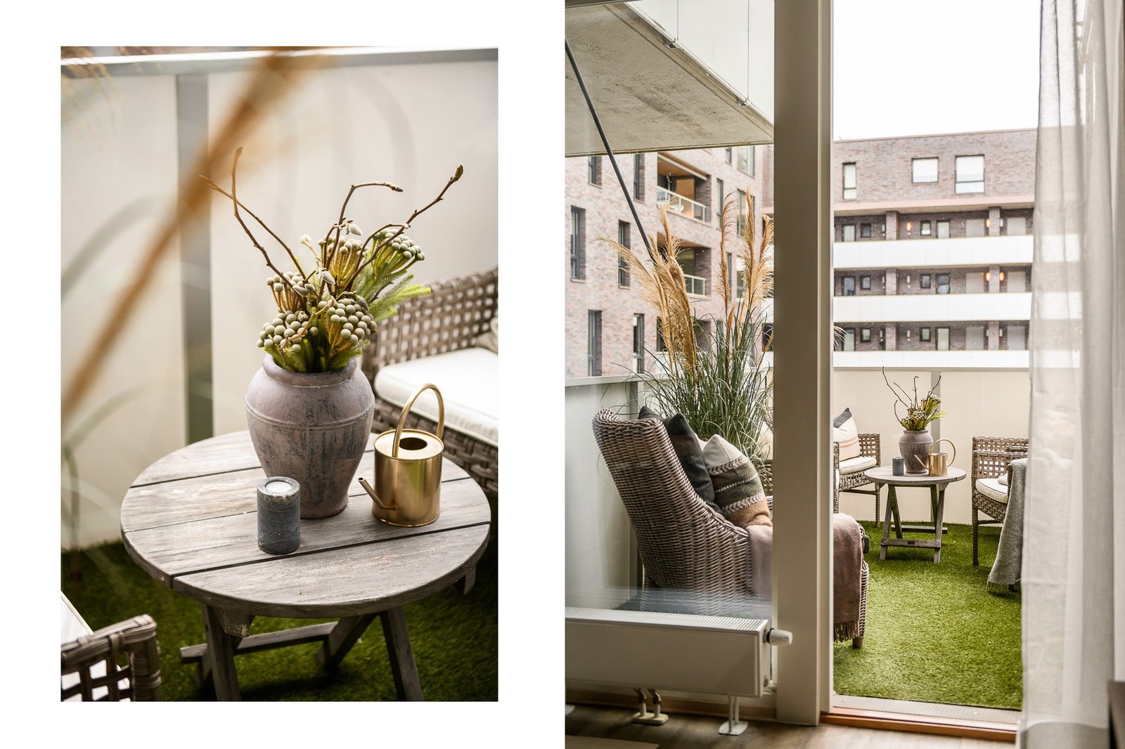 Solvennlig balkong på ca. 7 m² som fungerer som et ekstra oppholdsrom store deler av året. Galleribilde