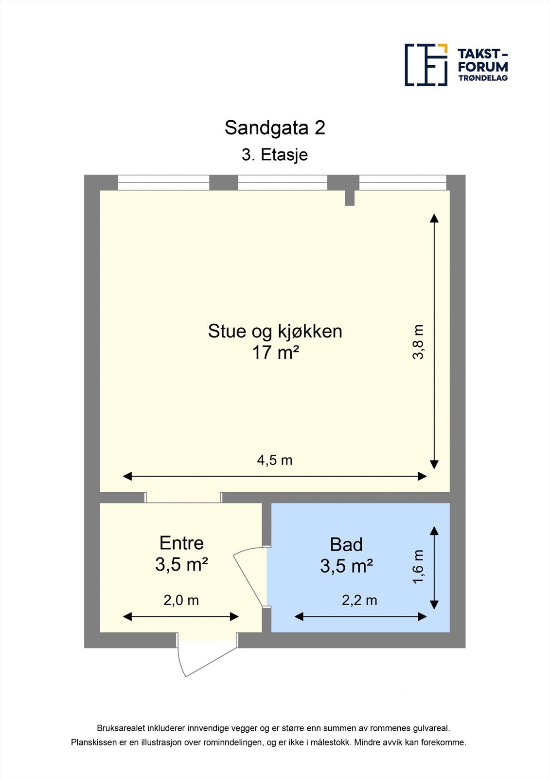 Planløsning 3. etasje Galleribilde