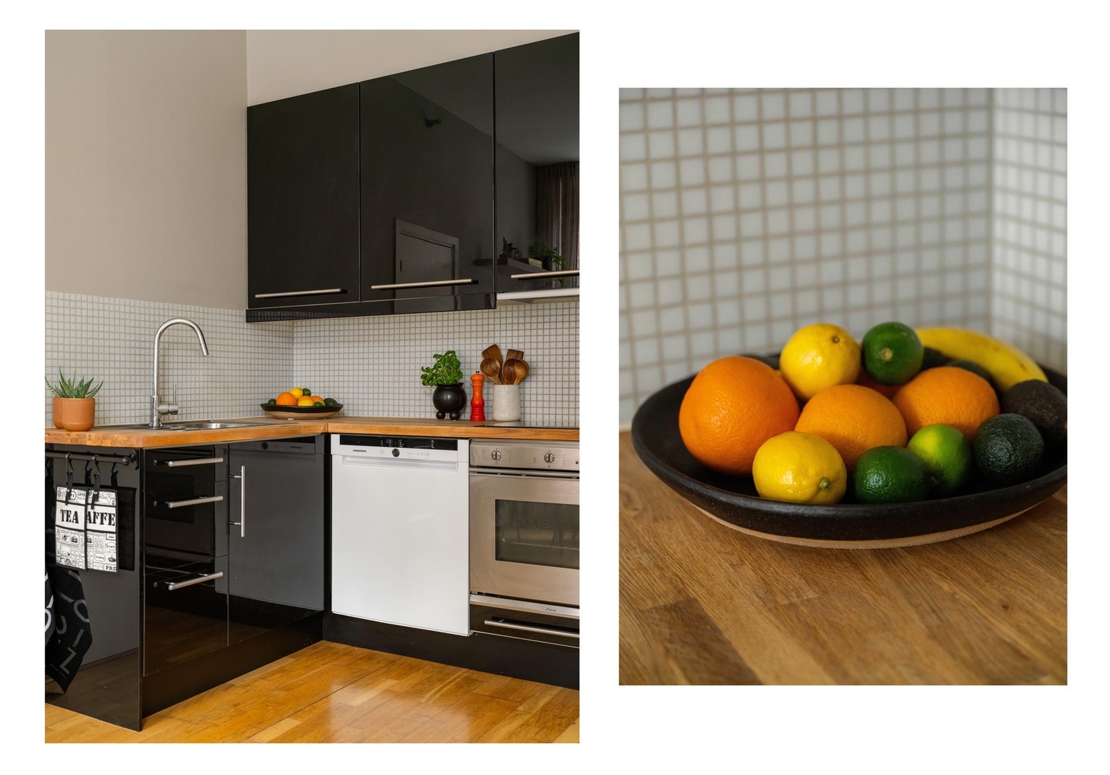 Det hyggelige kjøkkenet har godt med skapplass i både over- og underskap. Ellers er det god benkeplass også. Galleribilde