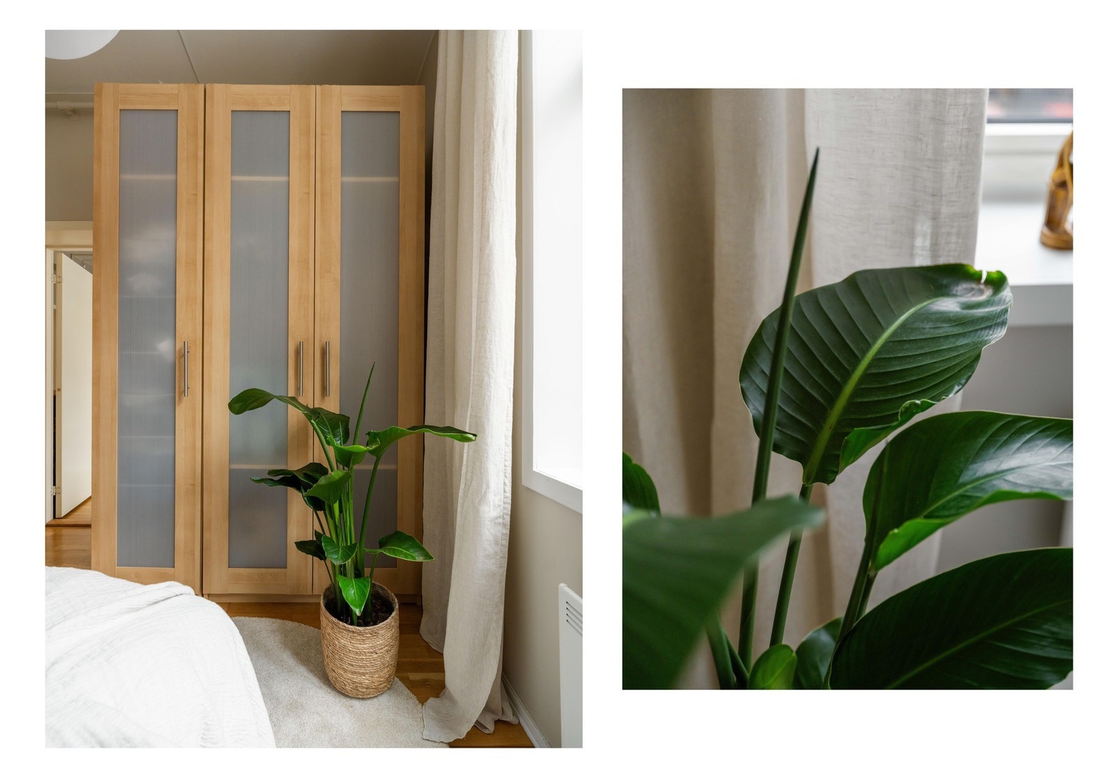 Det er god plass til en romslig garderobe som medfølger leiligheten. Galleribilde