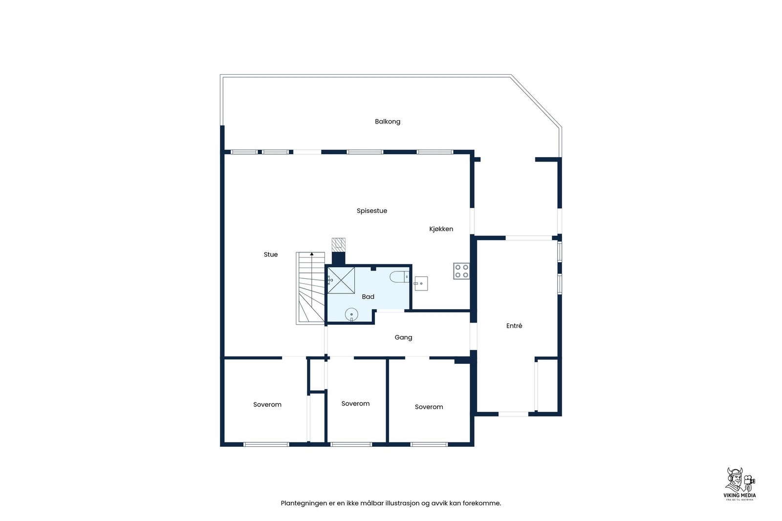 Plantegning hovedetasje Galleribilde