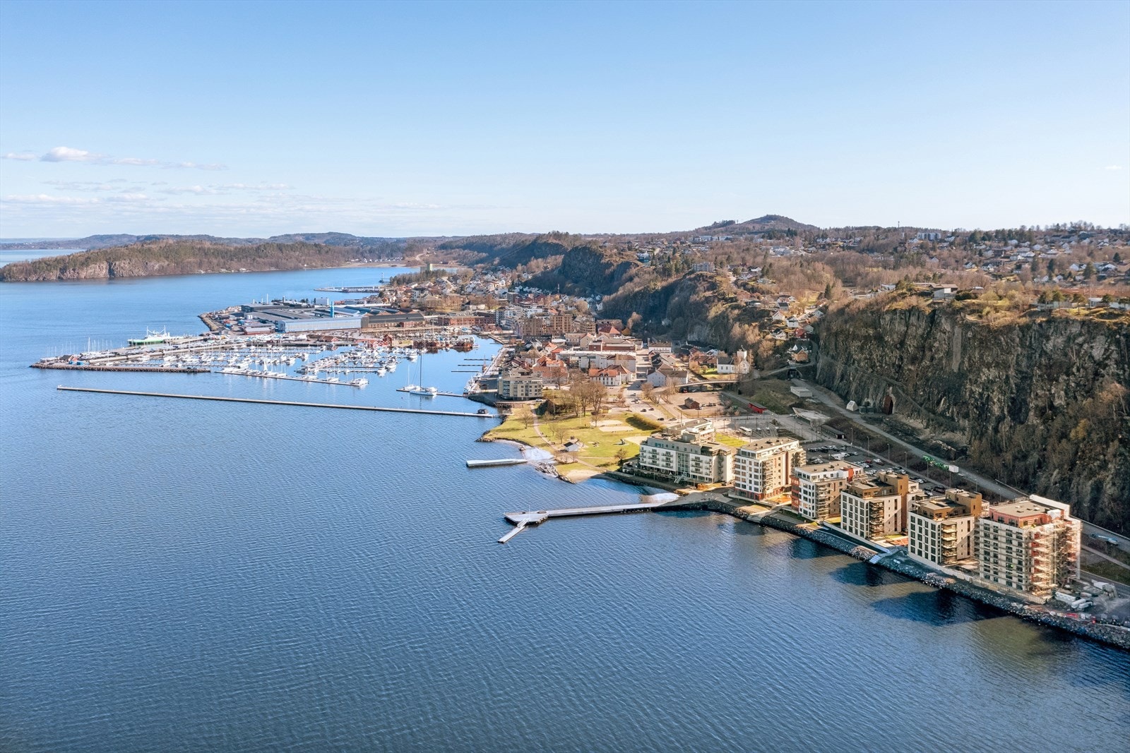 Drone fra Nord mot sentrum Galleribilde