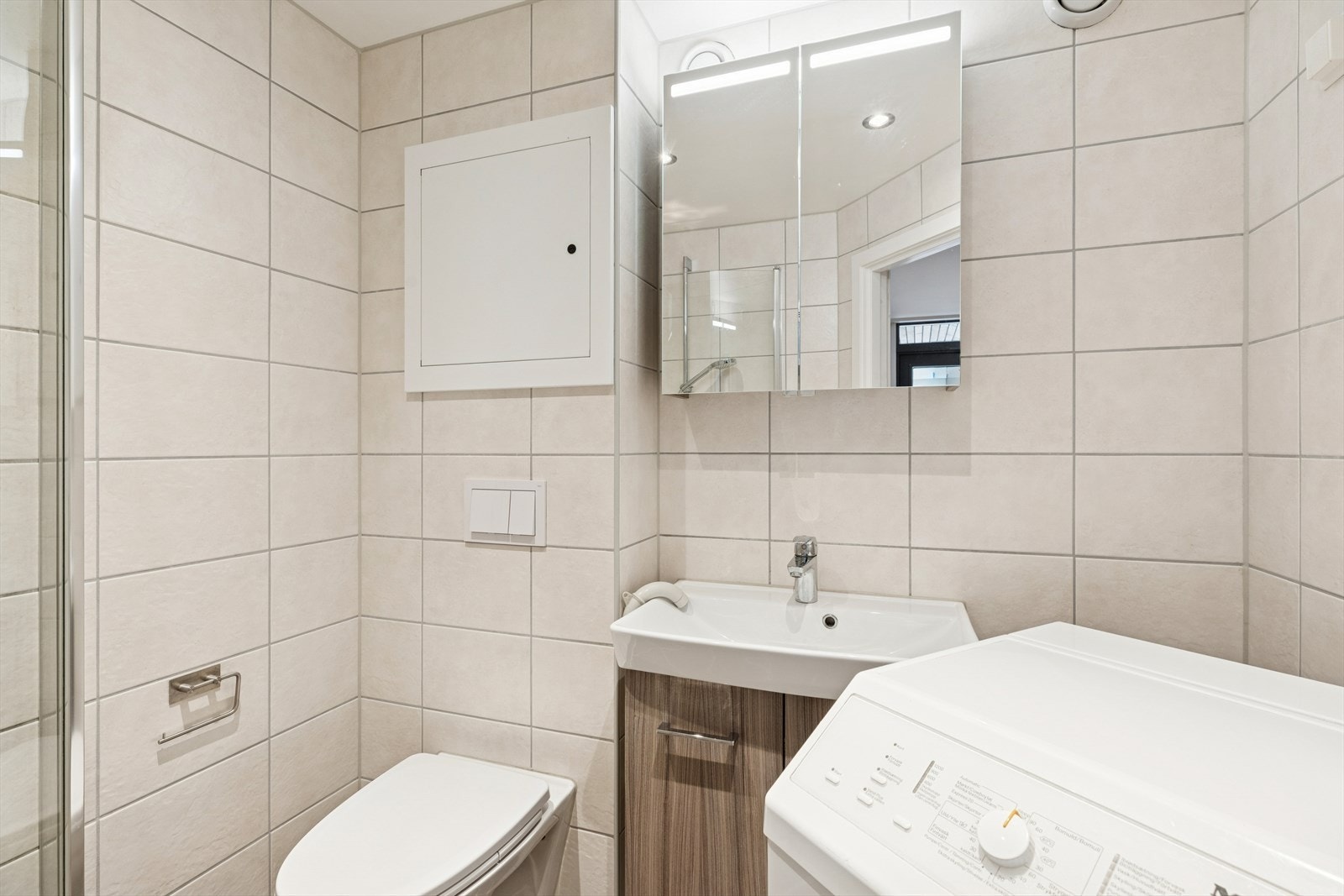 Nyere baderom fra 2018, renovert i regi av borettslaget. Galleribilde