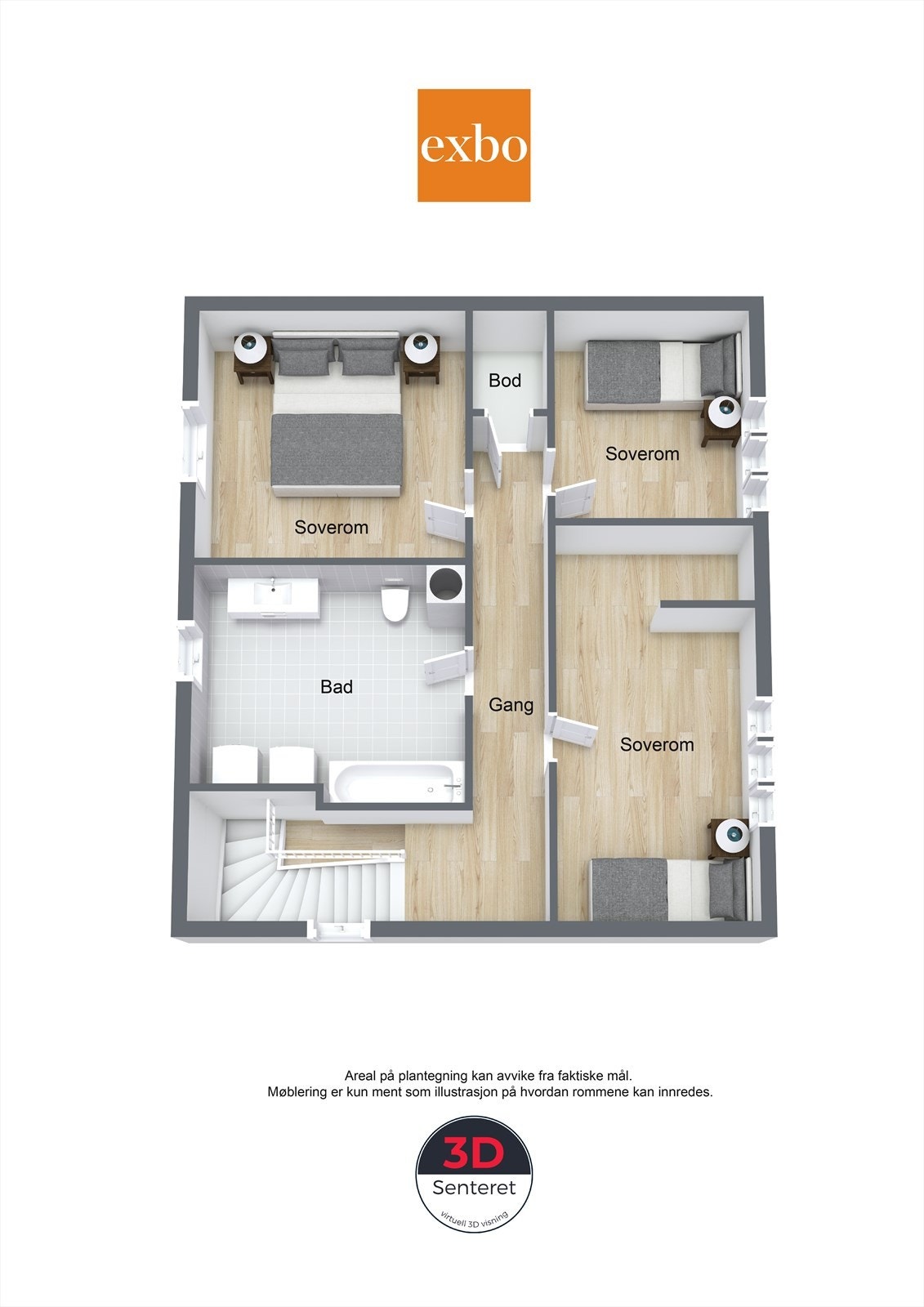 Plantegning loftsetasje. Galleribilde