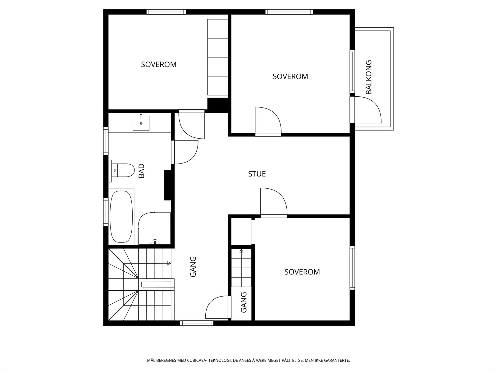 Veiledende skisse av andre etasje. Galleribilde