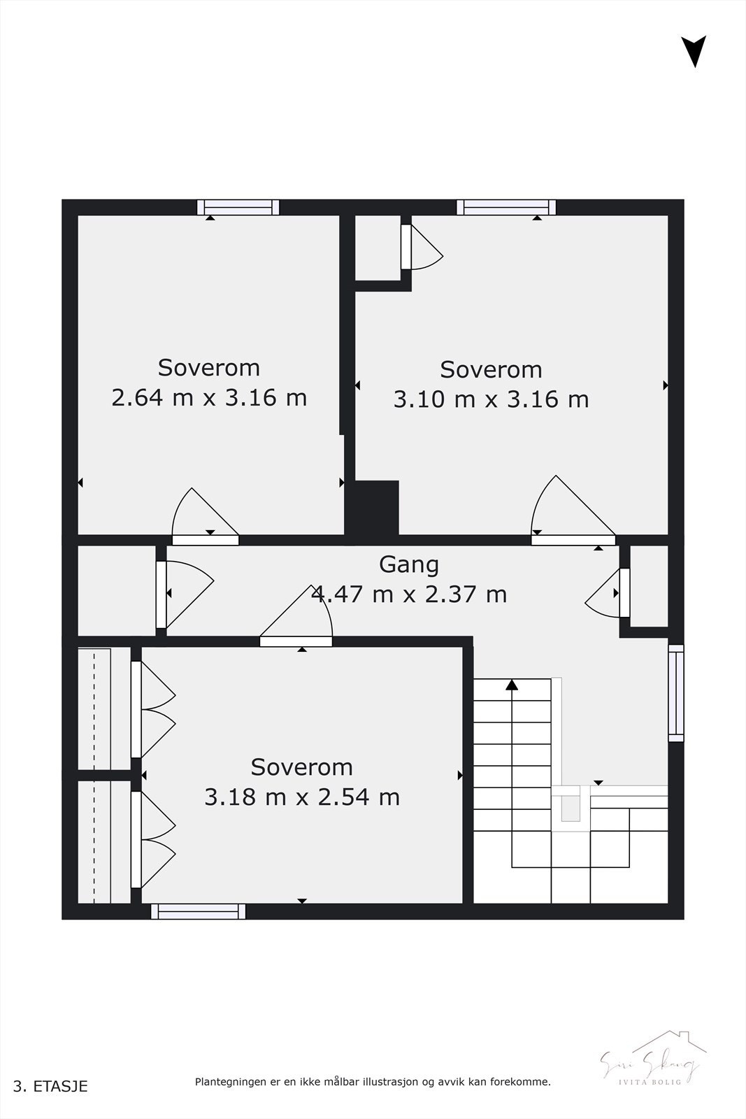 Plantegning i 2D av 2.etg. Galleribilde