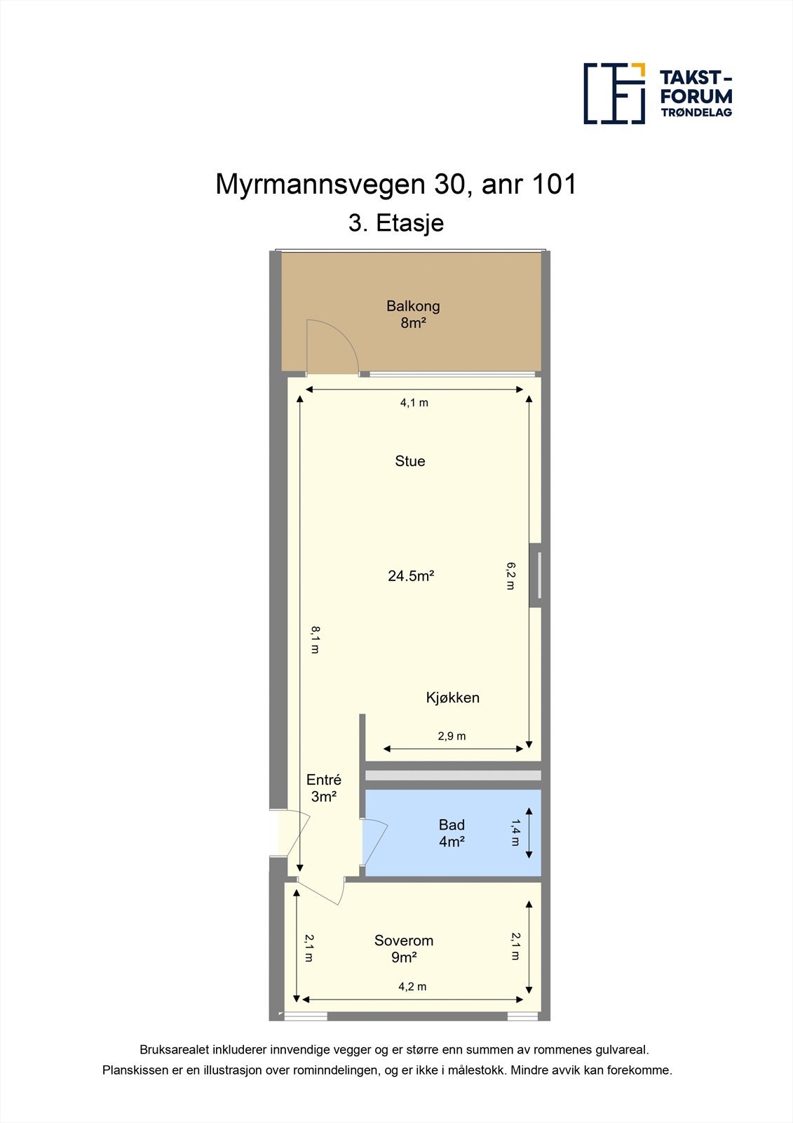 Plantegning- 3. Etasje Galleribilde