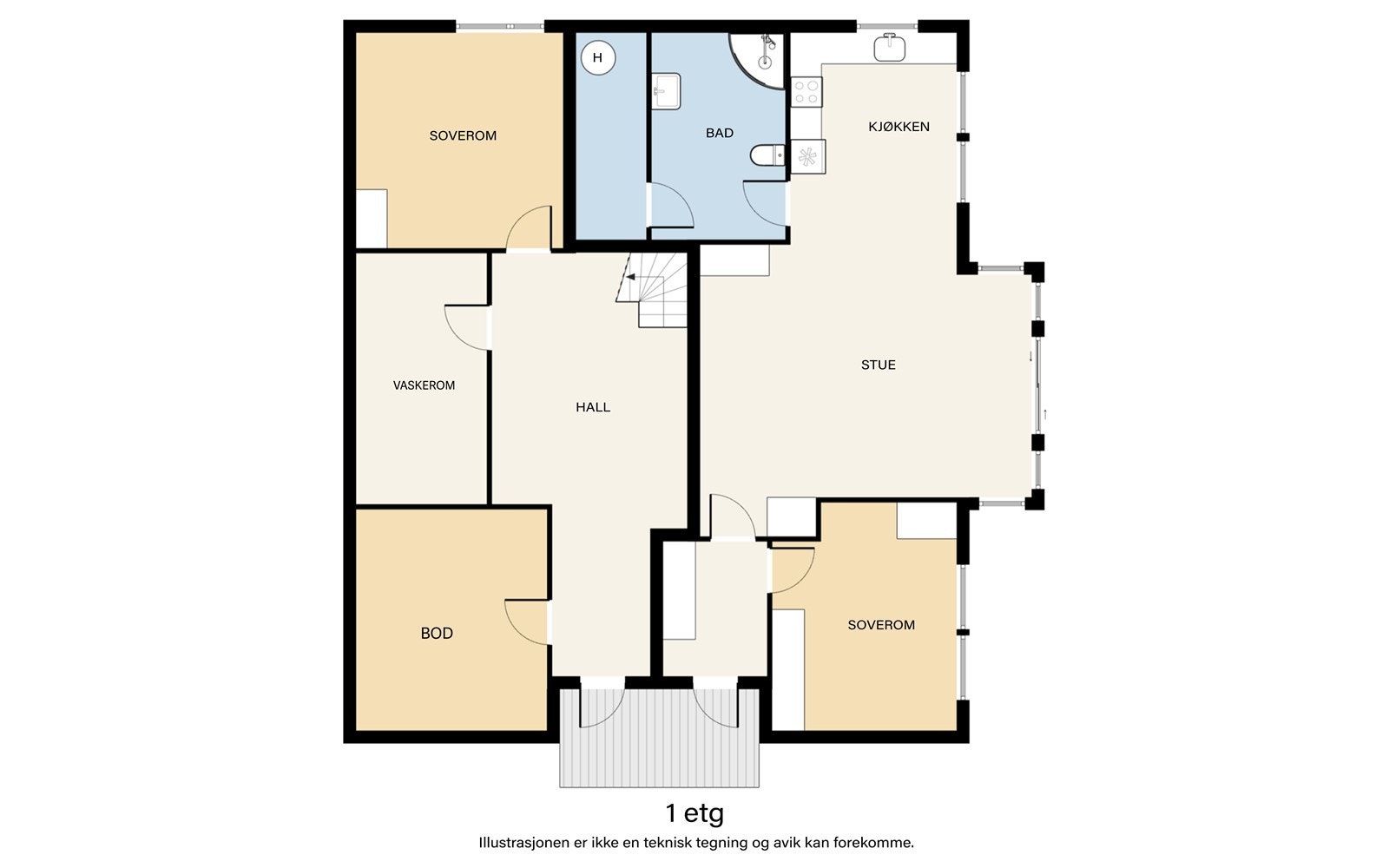 Plantegning 1. etasje. Galleribilde