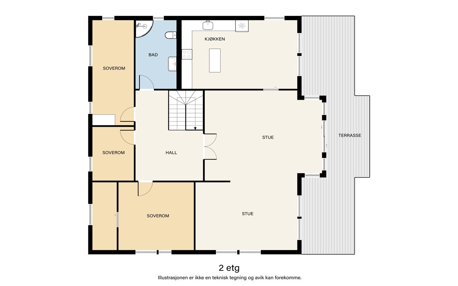 Plantegning 2. etasje. Galleribilde