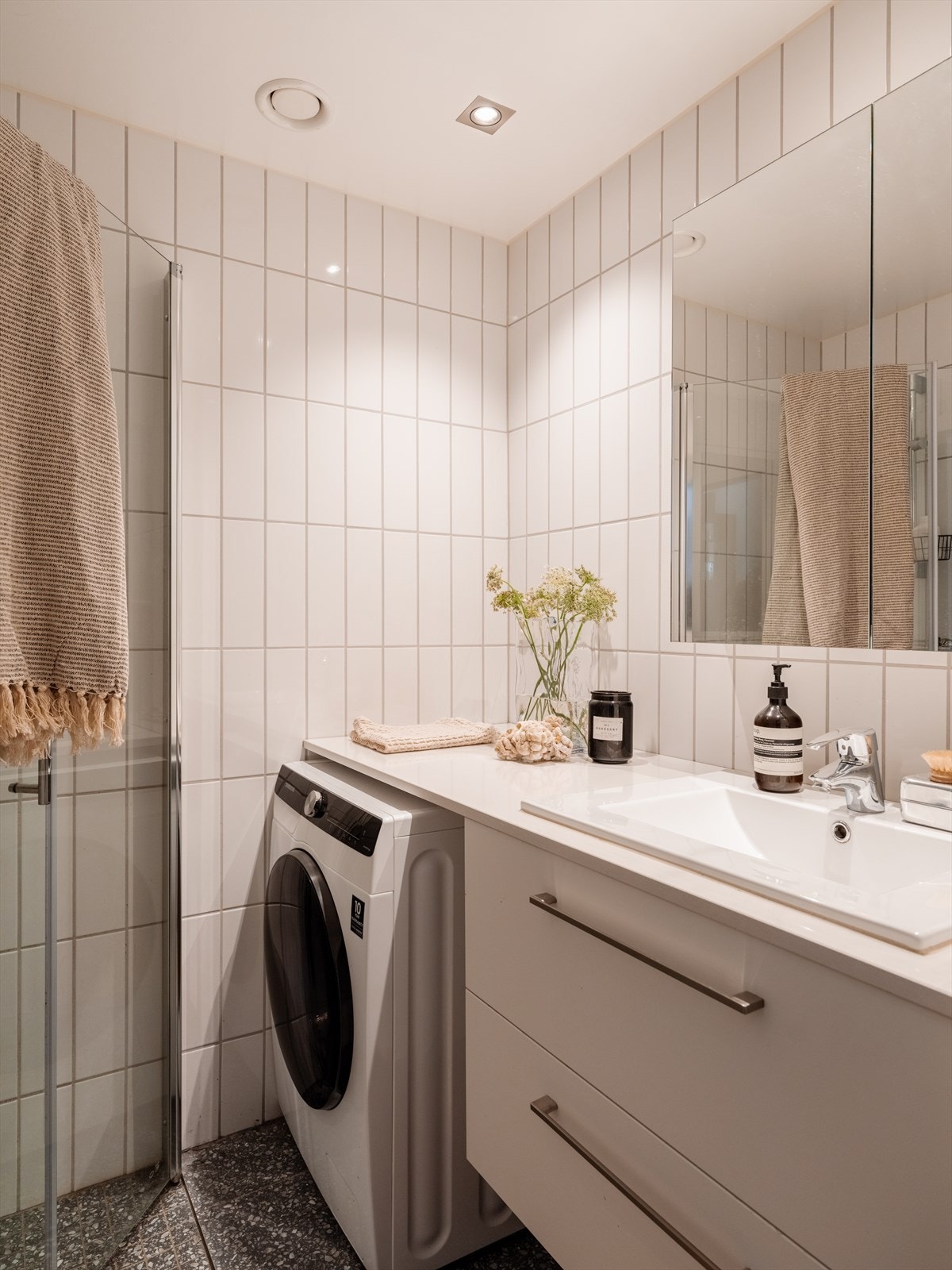 Det er opplegg for vaskemaskin. Galleribilde