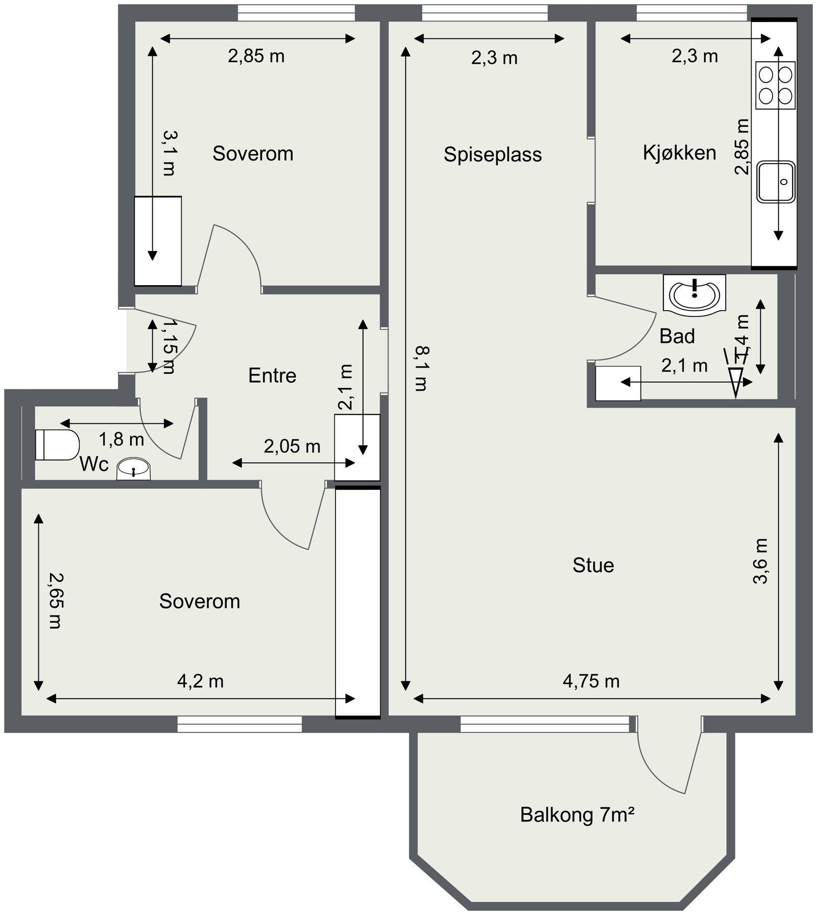 Plantegning Galleribilde