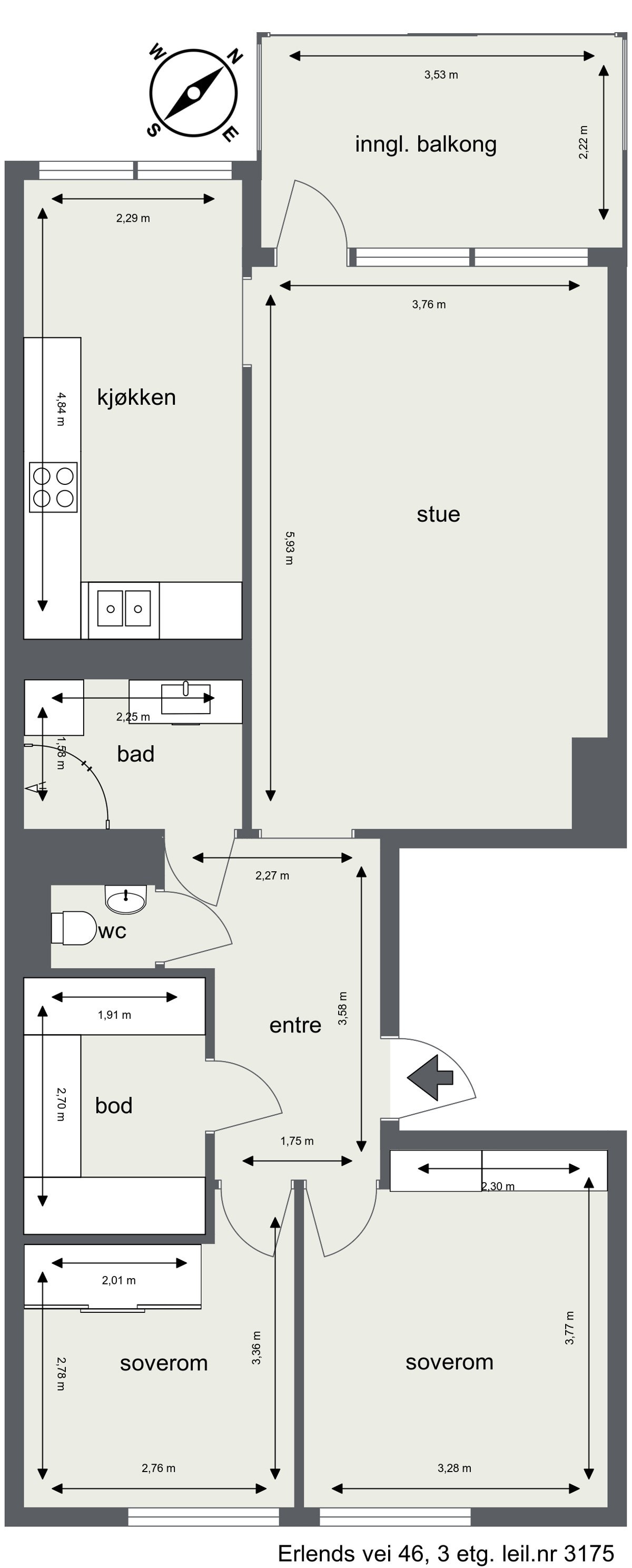 Plantegning Galleribilde