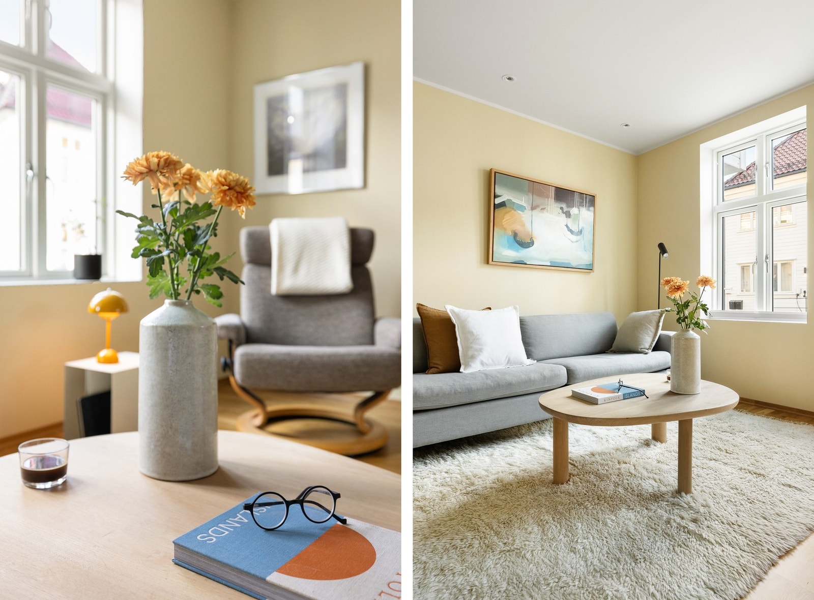 Alle vegger og himling er skiftet og etterisolert i 2018, noe som vil si at leiligheten holder godt på varmen. Galleribilde