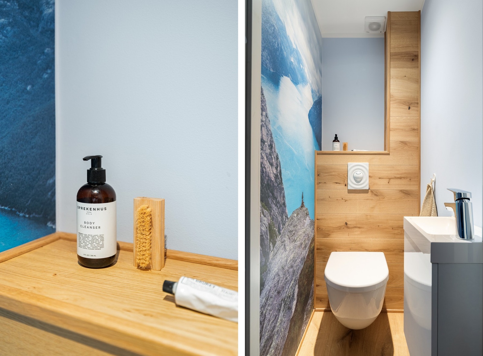 Leiligheten har også et praktisk gjestetoalett på 1 kvm. Galleribilde