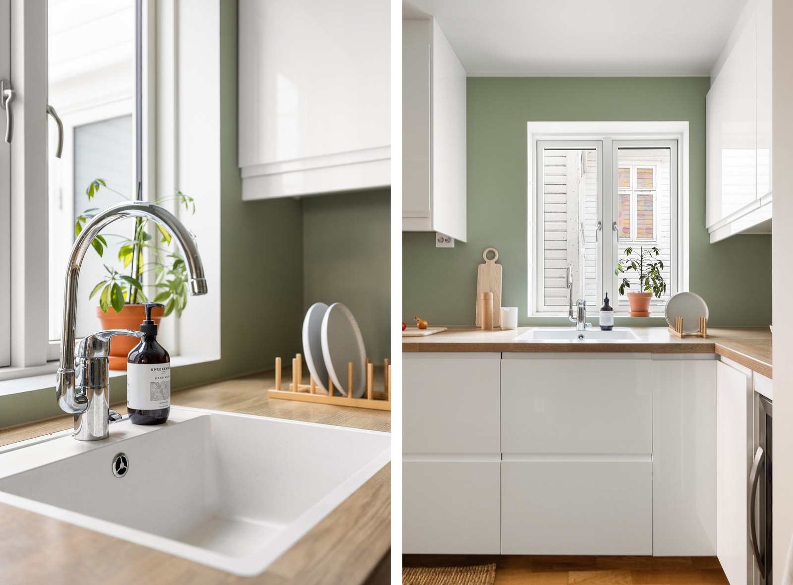 Kjøkkenet kan skilte med moderne vannopplegg og dobbel waterguard for lekkasjesikring. Galleribilde