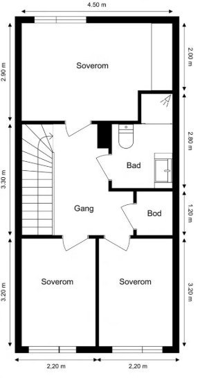 Plantegning 3. etasje Galleribilde