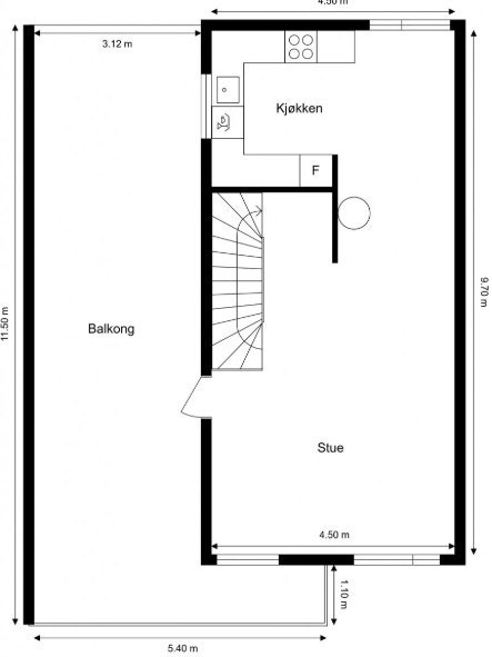 Plantegning 2. etasje Galleribilde