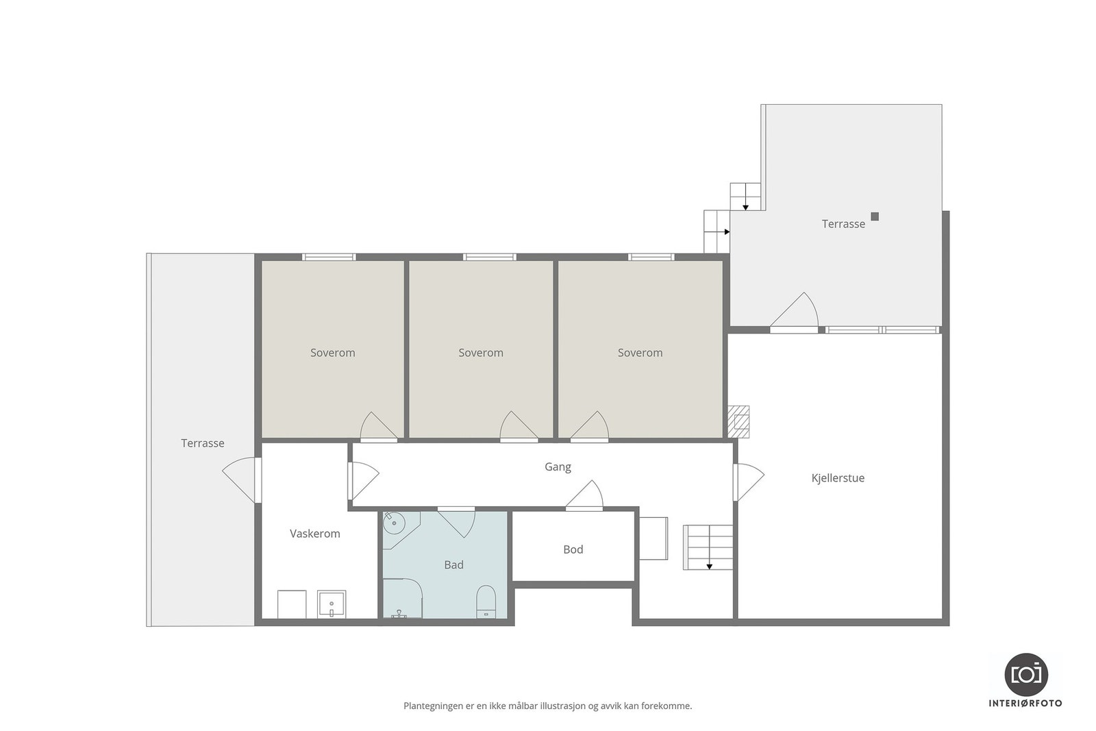 Plantegning underetasje Galleribilde