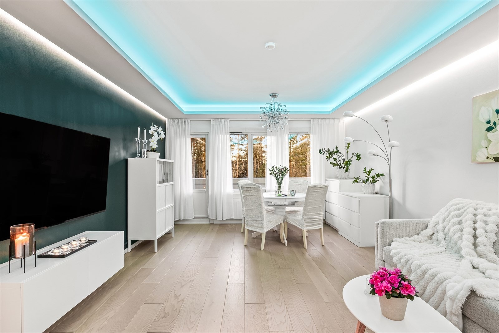 Her kan det skapes mange forskjellige stemninger i rommet. Galleribilde