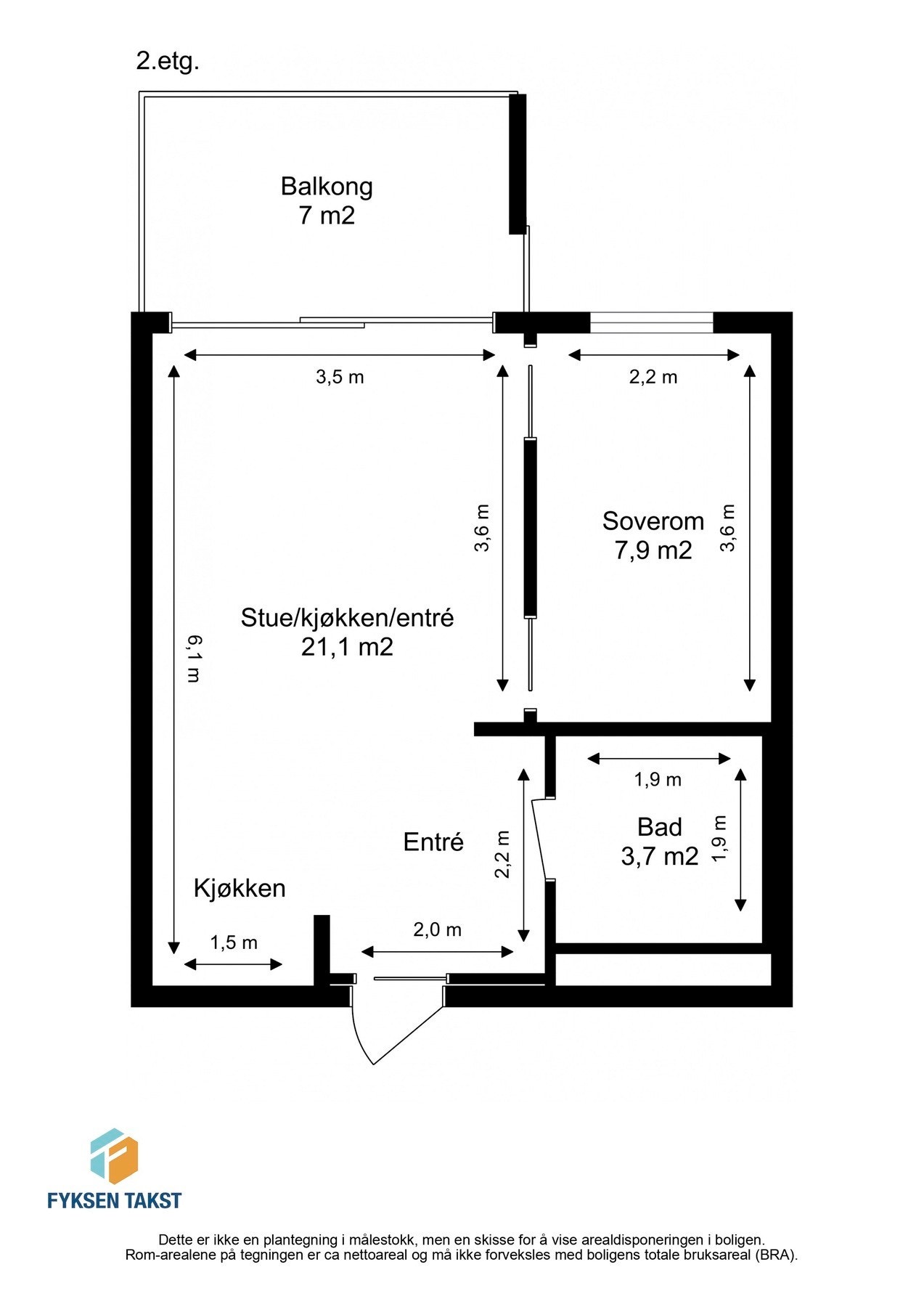 Målsatt - planskisse. Galleribilde