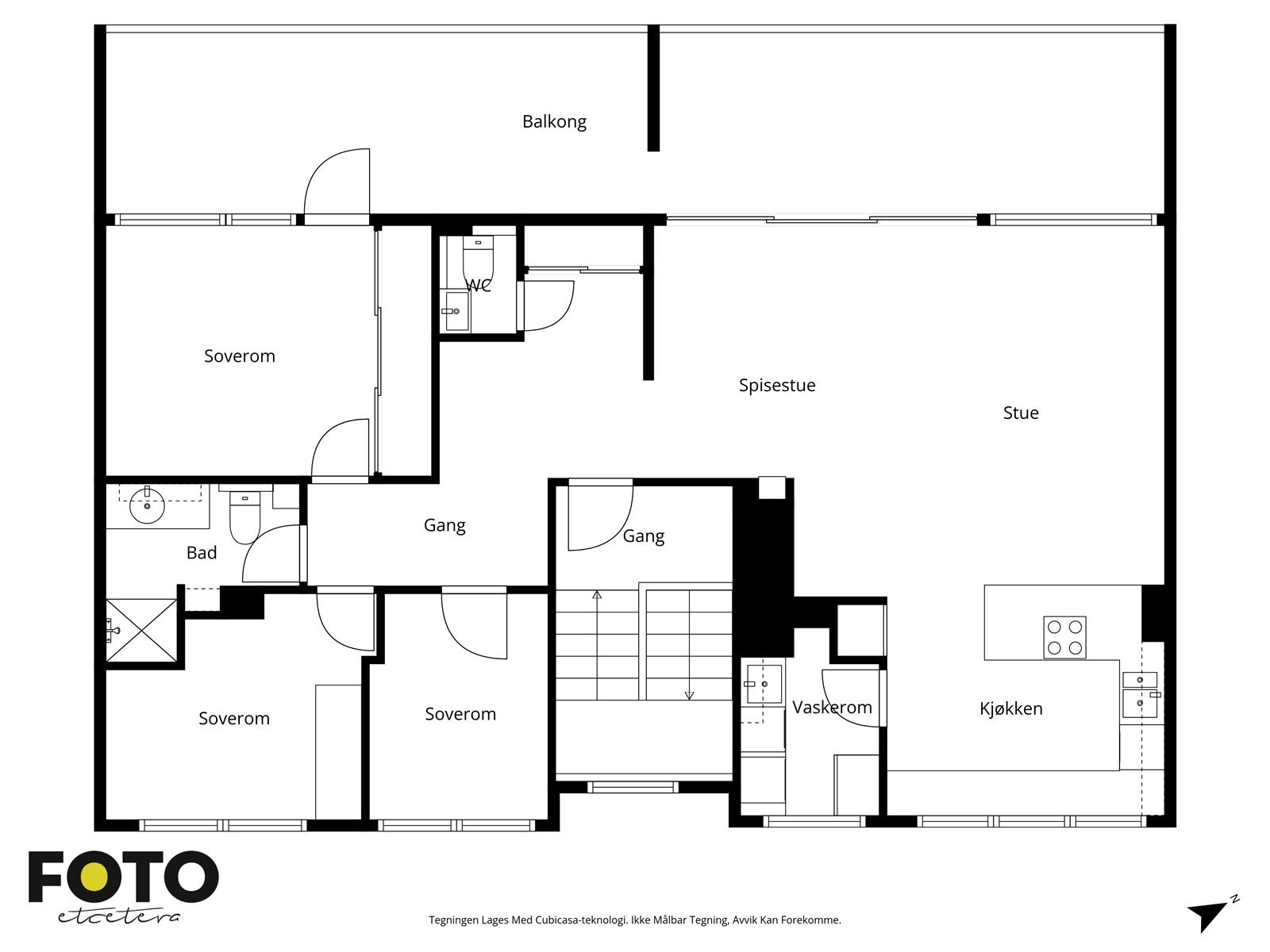 Leiligheten har en praktisk planløsning med tre soverom, stue og kjøkken. Utgang til vestvendt balkong gir mulighet for gode solforhold. Galleribilde