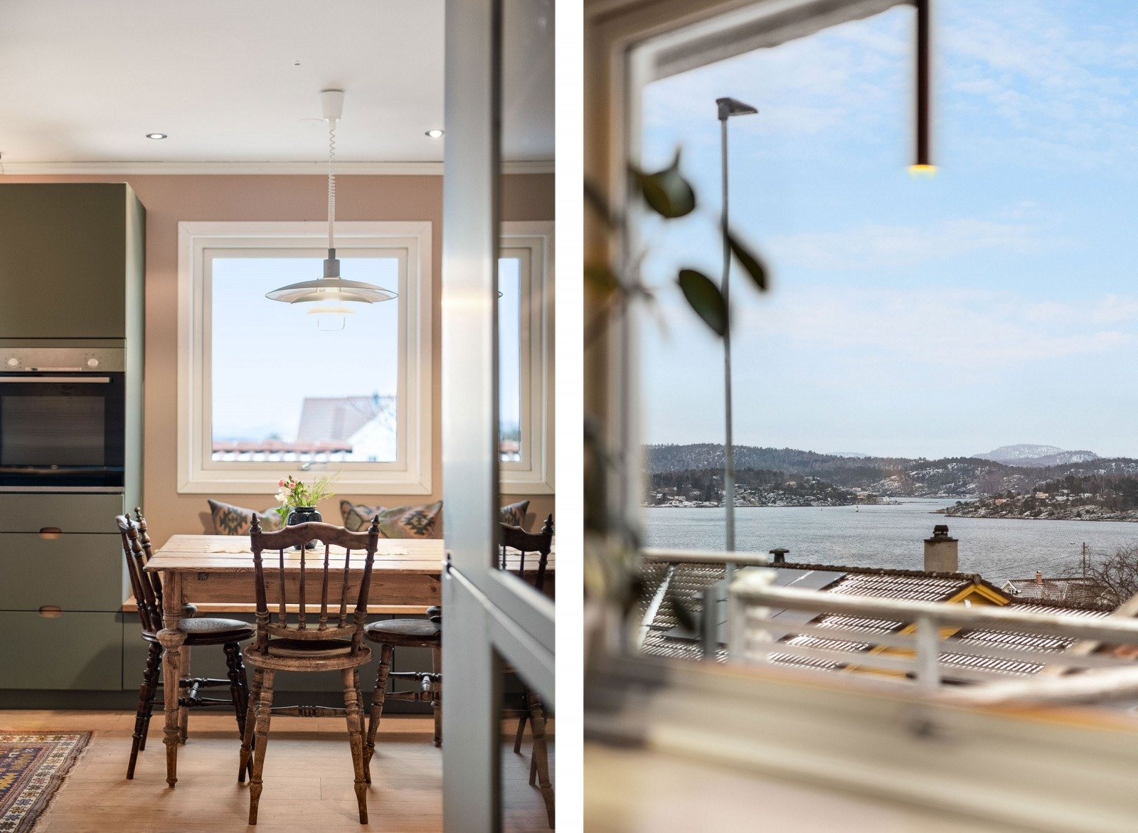 Sittegruppe på kjøkkenet med utsikt Galleribilde