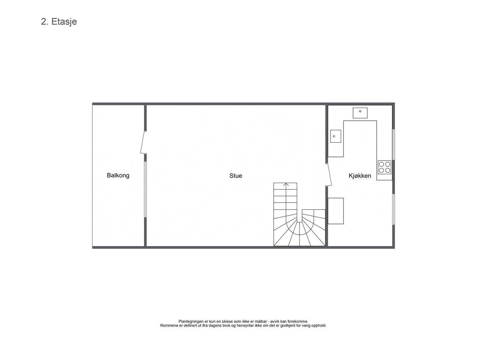 Plantegning 2 etg. Galleribilde